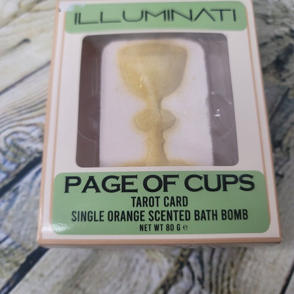 Illuminati Page of Cups Tarot Card Orange Scented Bath Bomb